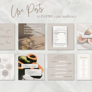 Nutrition Coach Instagram Template Canva Instagram Post Health Template ...