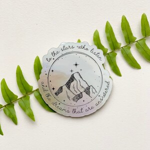 ACOTAR Vinyl Sticker | Velaris | To the Stars who listen | Night Court | Bookish Sticker | Book Reader | Vinyl Sticker image 5