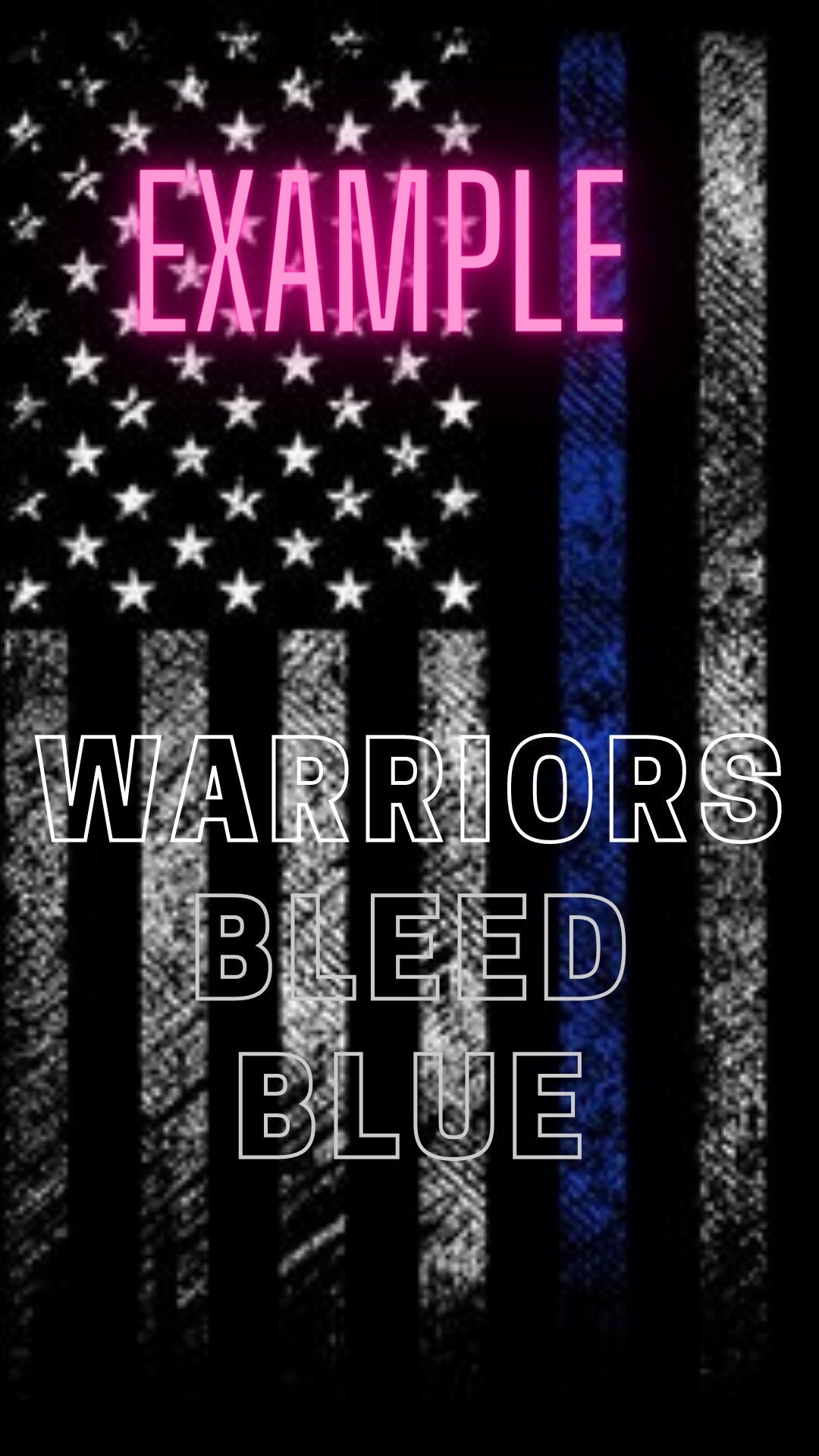 Thin Blue Line Phone Wallpaper Etsy