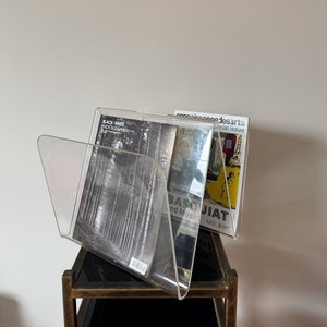 SÄLLSYNT Vintage Lucite Tidskriftshållare - Rymdåldern