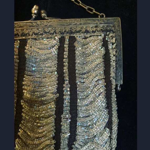 Art Deco Beaded Evening Bag, 1920s, Lavender lining, … Gem