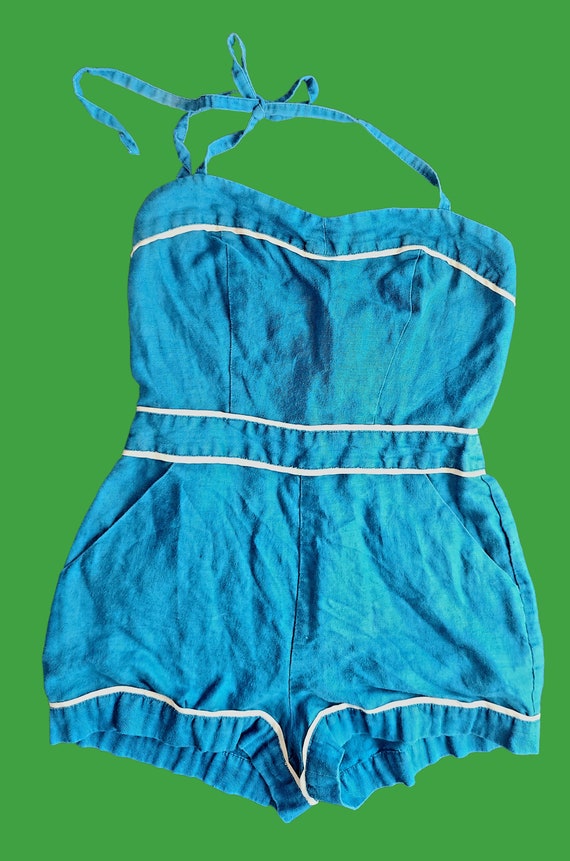 1950s vintage playsuit bathing suit pinups, size smal… - Gem