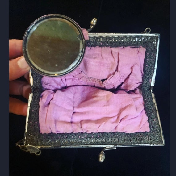 Art Deco Beaded Evening Bag, 1920s, Lavender lining, … Gem