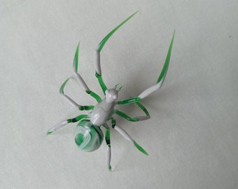 Handblown Glass Spider Figurine Beauty in the Webs of Craftsmanship,Intricately Crafted Glass Spider Sculpture Artistry in Arachnids,Glass