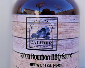 Bacon Bourbon BBQ Sauce 16 Oz. USA-Made, Traditional ingredients