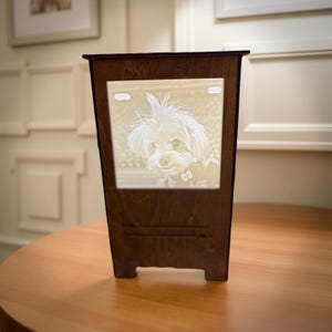 Custom Lithophane Lamp -  Personalized Lamp | Wedding, Baby, Memorial  Pet Gift or Precious Moments | 3D Printed and Wood-framed Lithophane