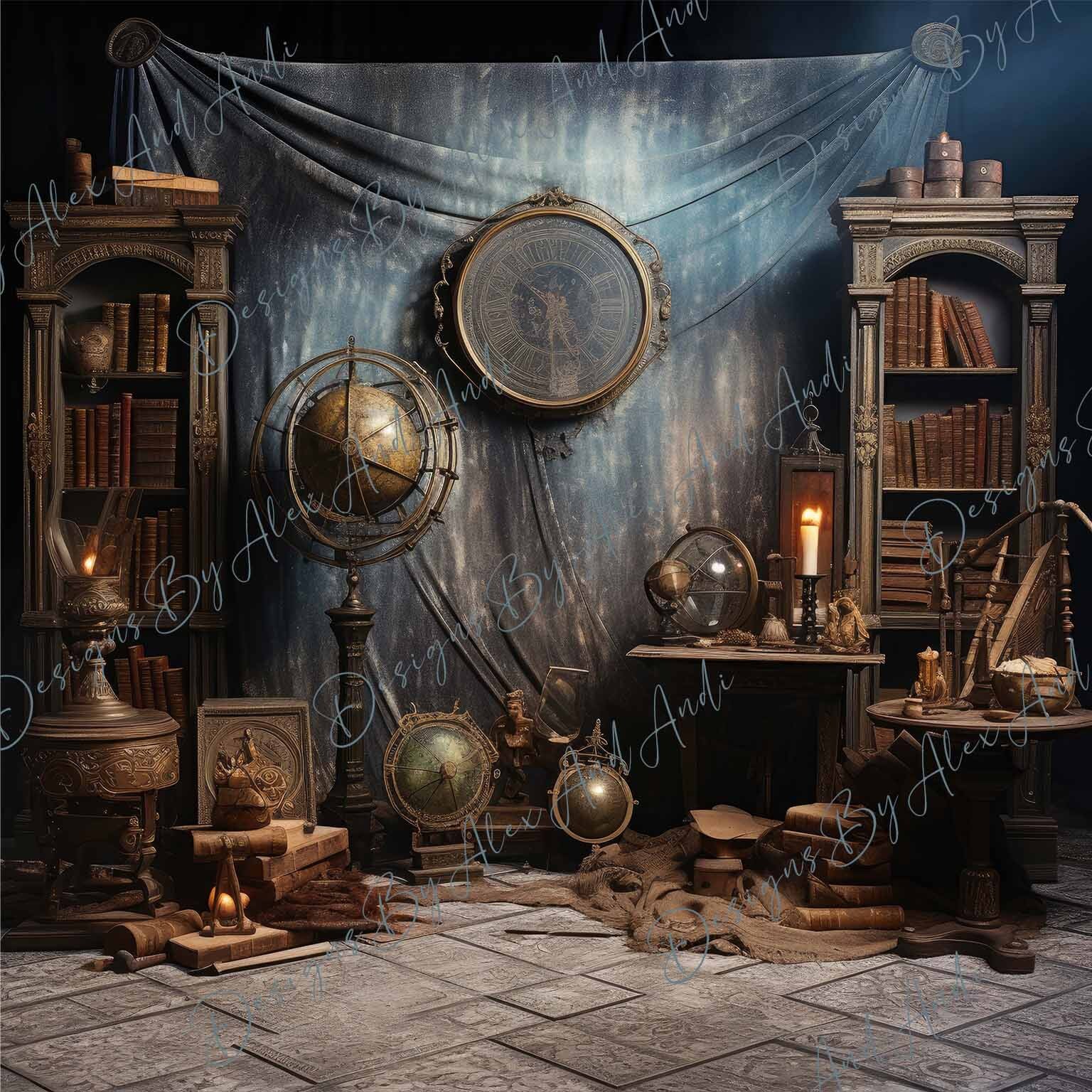 Fantasy Backdrops Simple Wizard Fantasy Backdrop Background Digital Birthday Child Photo Shoot ...