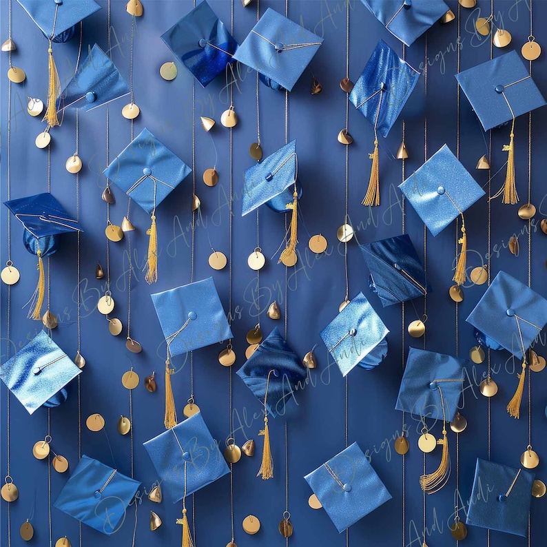 Blu Backdrop Graduation Blue Graduation Studio Photo Graduation Back Ground Ceremony Background ...