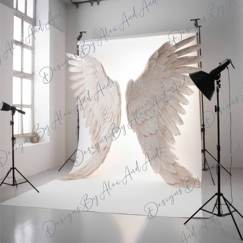 Angel Wings Backdrop Angelwings Backdrop Background Digital Photo Shoot ...