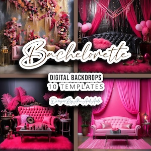 Bachelorette Digital Backdrop Overlay Background Wedding Event Photo Shoot Picture Celebration Party Back Drop