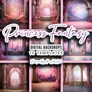 Księżniczka Fantasy Tło Tło Cyfrowe Dziecko Słodkie 16 Sesja Zdjęciowa Zdjęcie Prop Urodziny Stoisko Wydarzenie Okazja Uroczystość Impreza