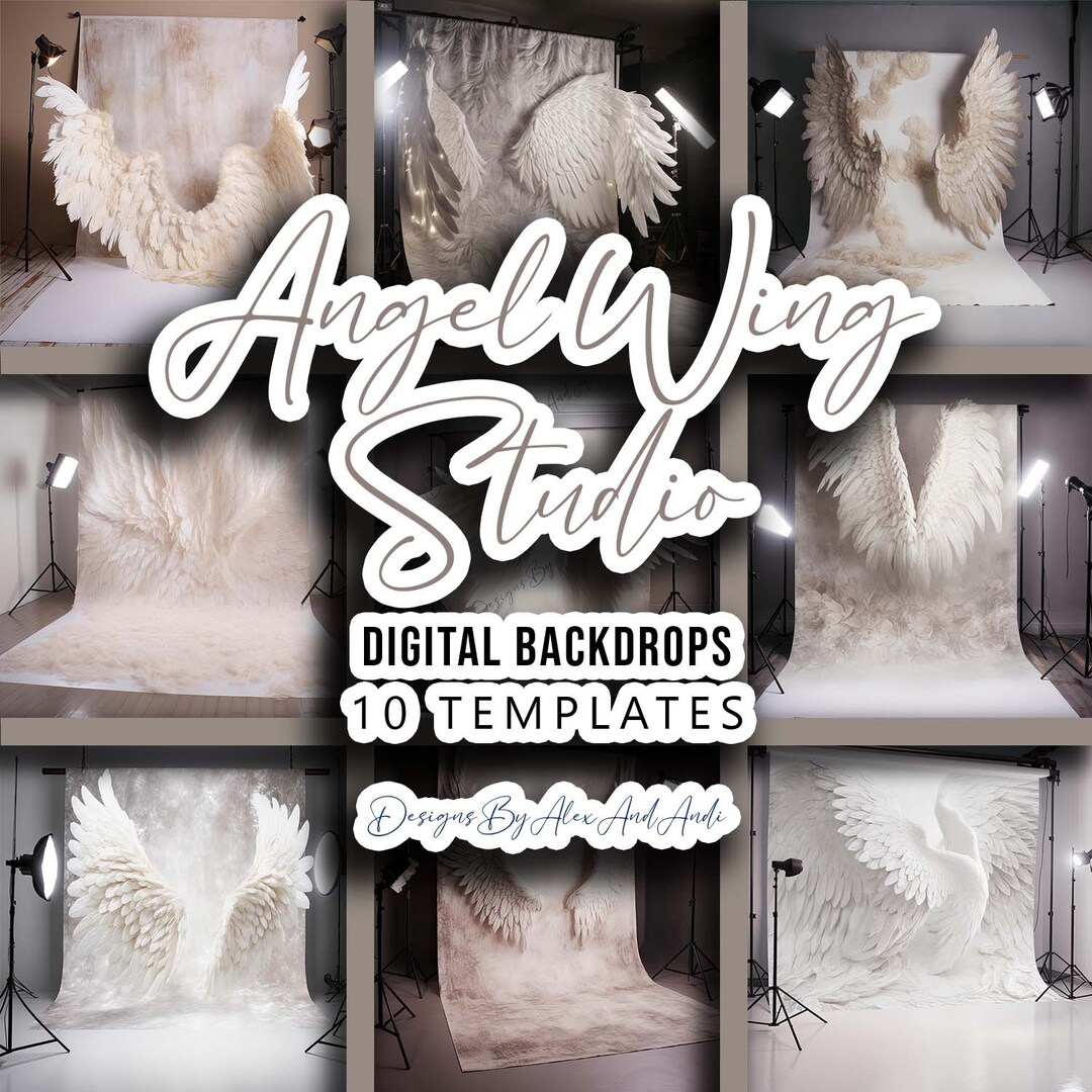 Angel Wings Studio Backdrop Angelwings Backdrop Background Digital ...