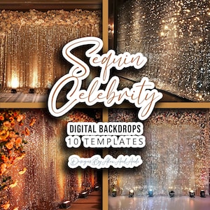 Sequin Celebrity Digital Backdrop Overlay Background Photo Picture