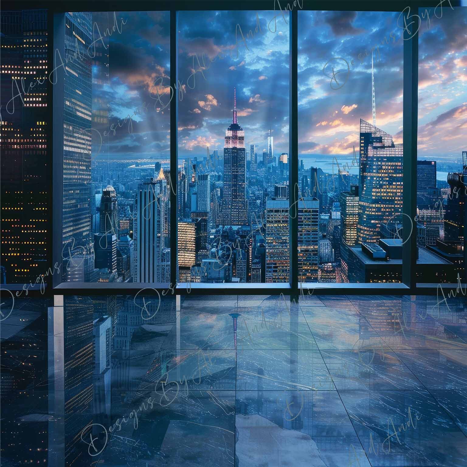 Overlooking Design Backdrop Skyscraper Digital Overlay Backdrop Background Event Photo Picture ...