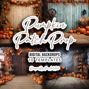 Pompoen Patch Prop Digitale Achtergrond Overlay Achtergrond Verjaardag Foto Foto Studio Evenement Kind Party Back Drop