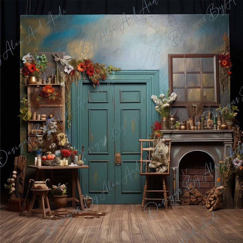 Arts and Crafts Studio Backdrop Artful Backdrop Background Digital ...