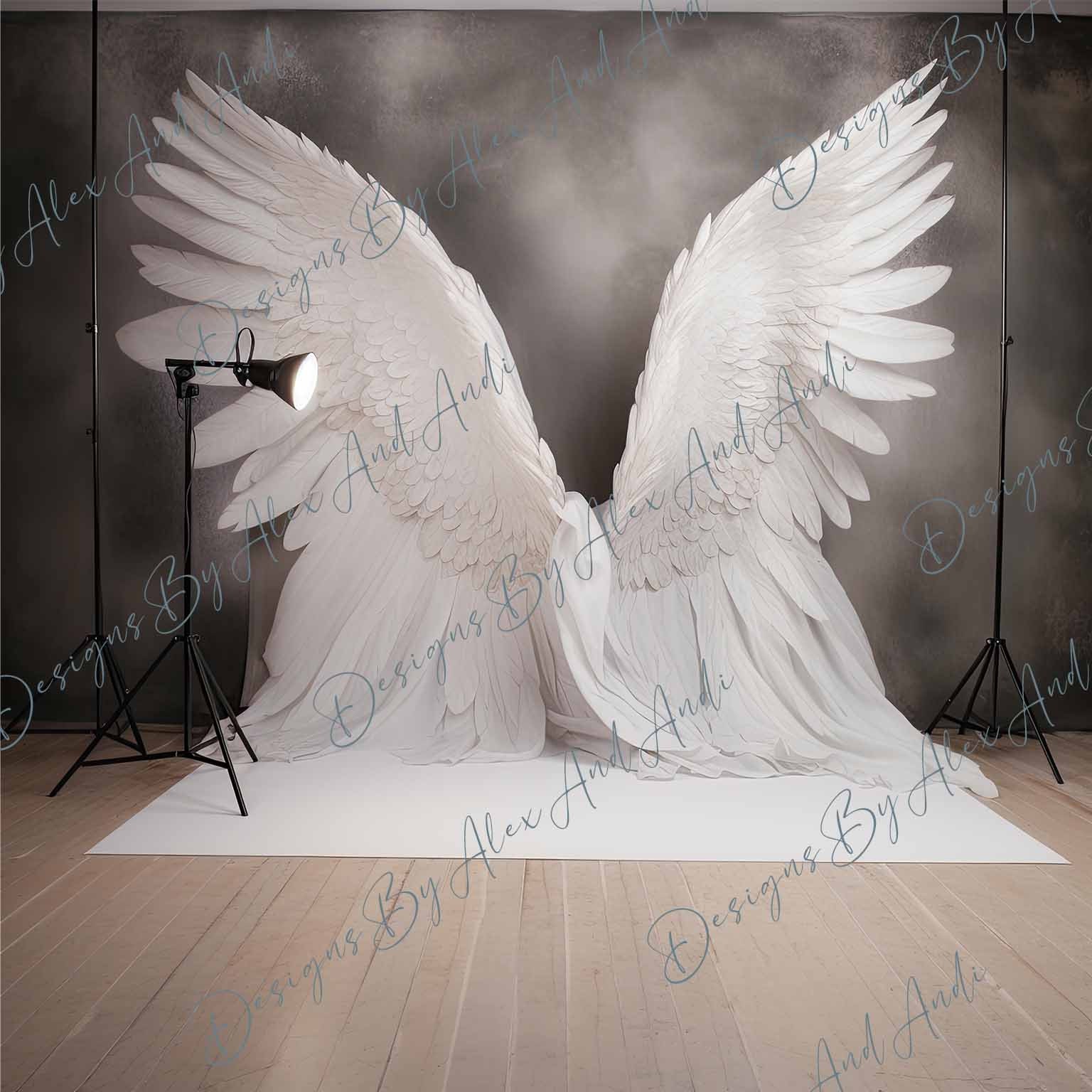 Angel Wings Backdrop Angelwings Backdrop Background Digital Photo Shoot ...