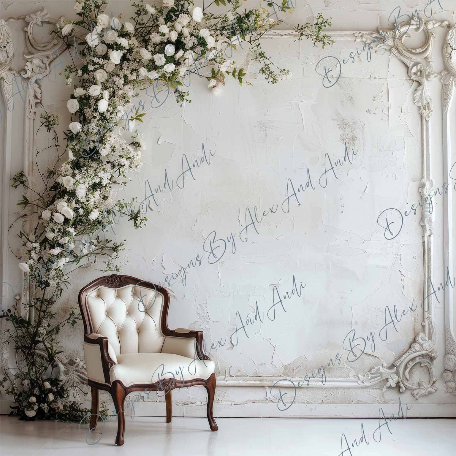 White Wall Back Ground Model Backdrop Photo Shoot Photo Elegant Wedding ...