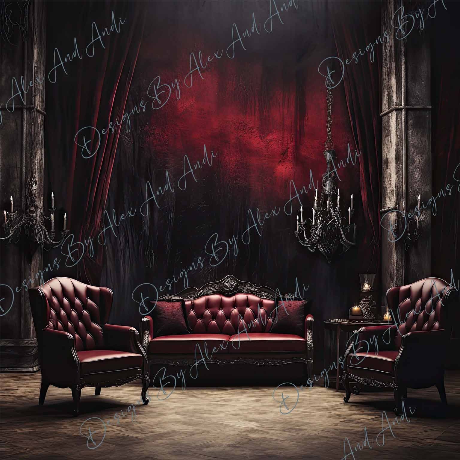 Vampire Room Digital Backdrop Background Birthday Child Photo Shoot ...