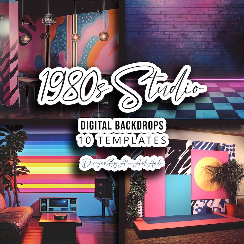 1980s Studio Digital Backdrops: Photo Shoot Backgrounds (JPG) - Etsy