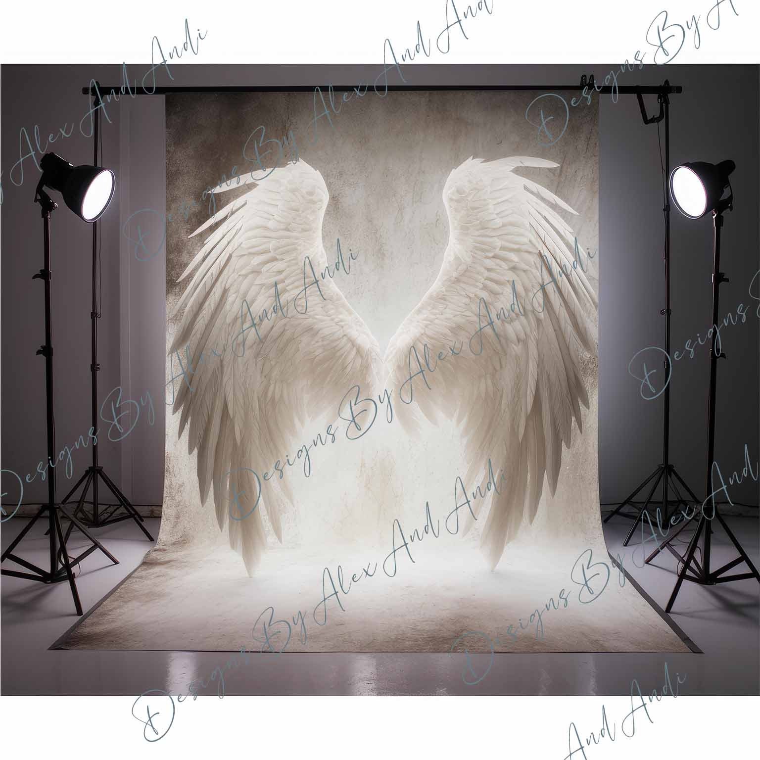Angel Wings Studio Backdrop Angelwings Backdrop Background Digital ...