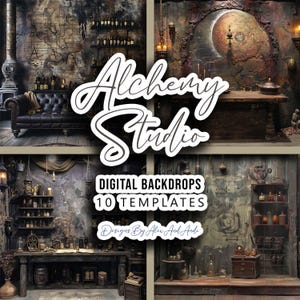 Alchemy Studio Picture Chemistry Alchemy Backdrop Child Background Photo Overlay Digital Backdrop Photo Shoot Back ground