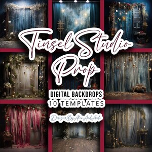 Tinsel Studio Prop Backdrop Background Digital Birthday Child Photo Shoot Picture Studio Event Celebration Party