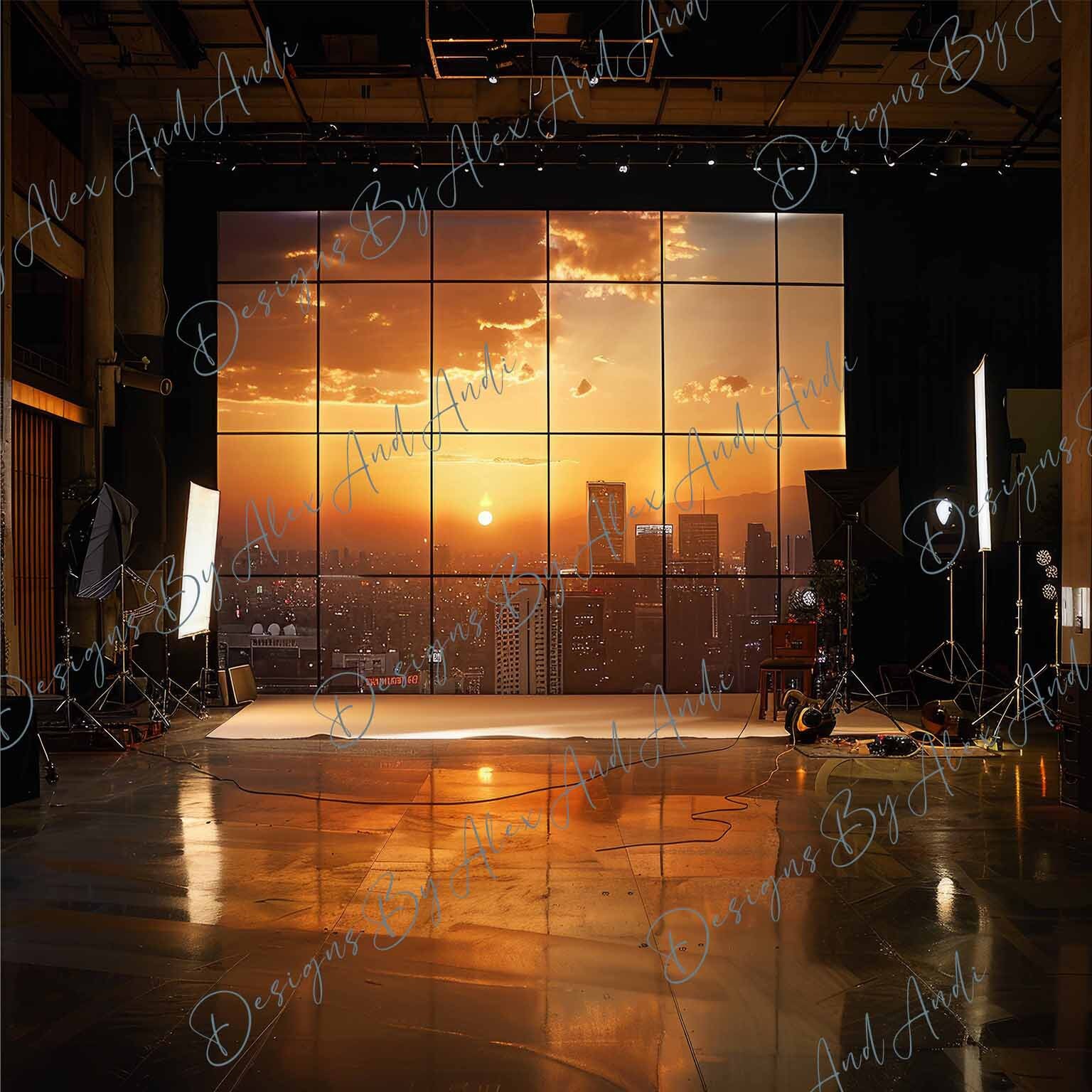 Overlooking Design Backdrop Skyscraper Digital Overlay Backdrop Background Event Photo Picture ...