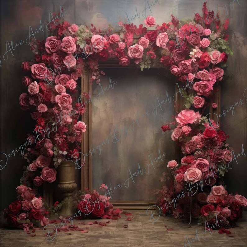 Rose Backdrop Background Digital Birthday Child Photo Shoot Picture ...