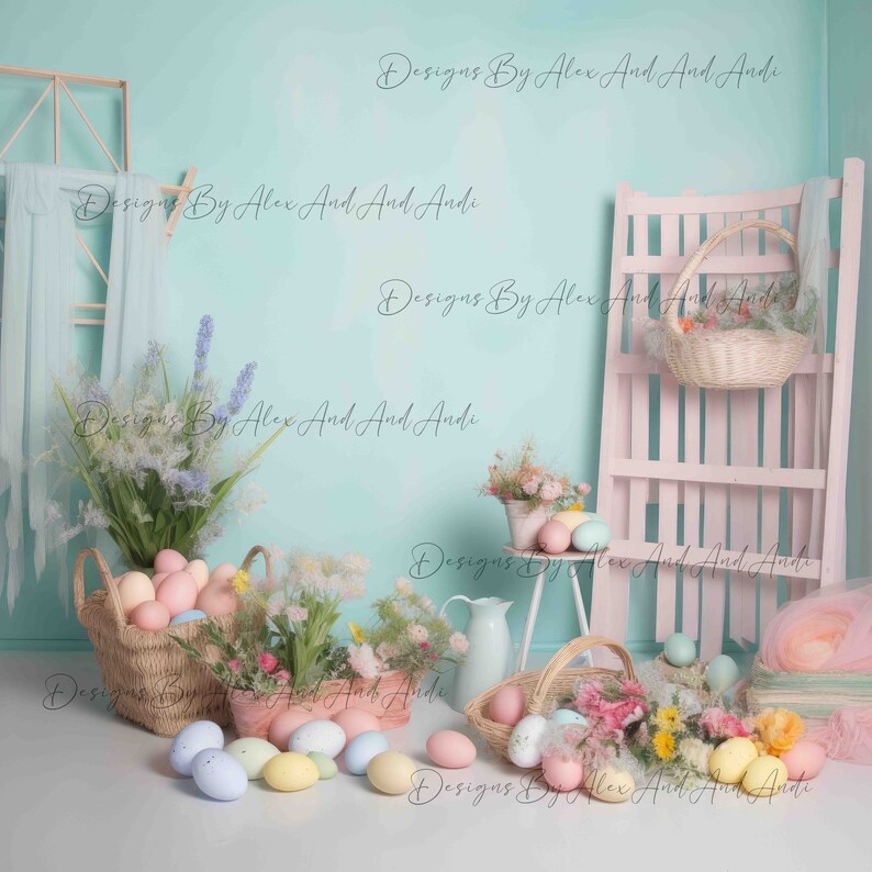 Easter Farmhouse Backdrop Background Digital Photo Easter - Etsy