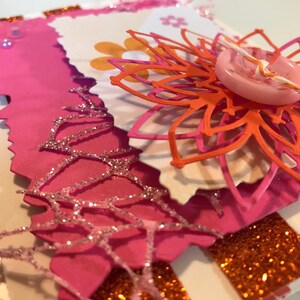 Cartes Voeux Rétro Cartes Pour Lettres Groovy Sunshine Daisies Fleurs Rose Orange