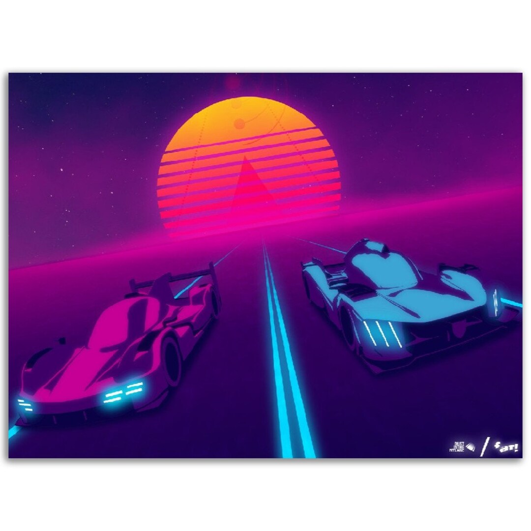2023 imsa 12 hours of sebring retro synthwave vaporwave etsy