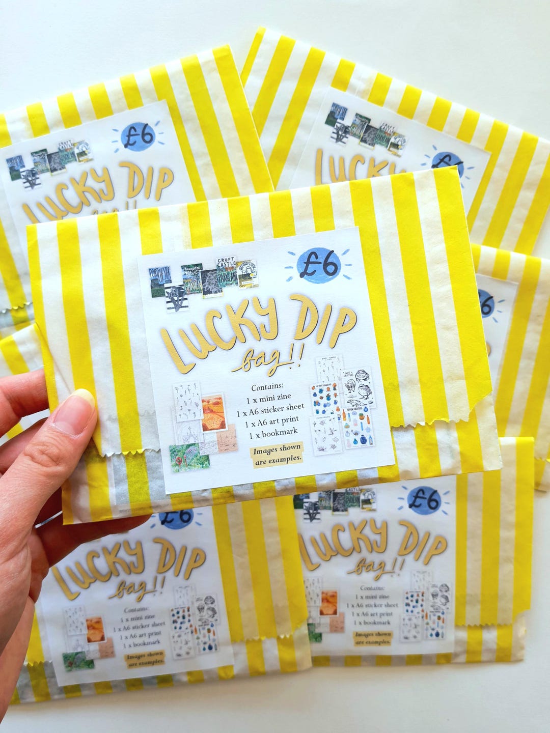 LUCKY DIP BAGS | Zine, Sticker Sheet, Print, Bookmark | Random ...