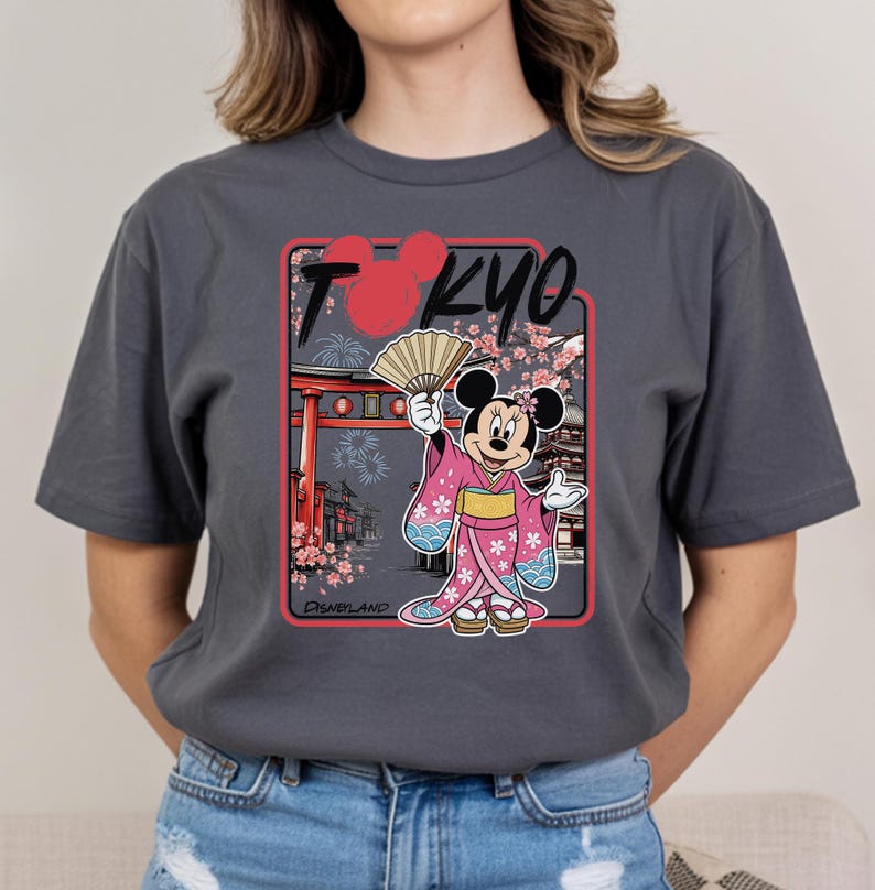 Tokyo Disneyland Shirt, Minnie Mouse Kimono T-Shirt, Tokyo Japan Disney Park Apparel Comfort Colors image 13