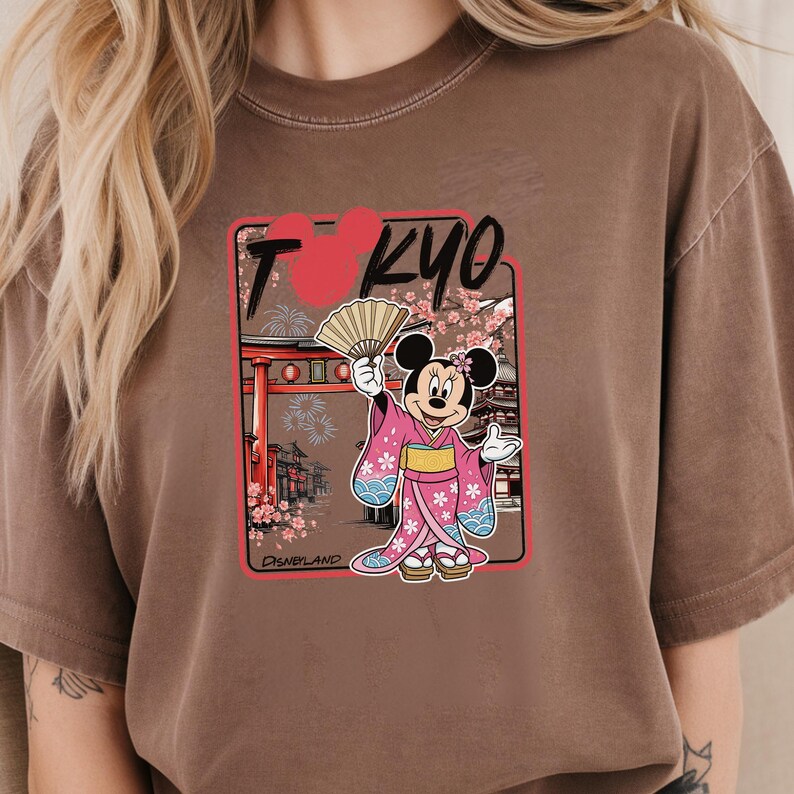 Tokyo Disneyland Shirt, Minnie Mouse Kimono T-Shirt, Tokyo Japan Disney Park Apparel Comfort Colors image 12