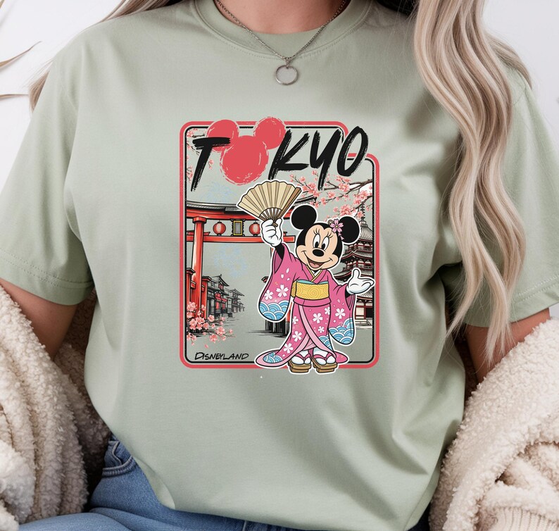 Tokyo Disneyland Shirt, Minnie Mouse Kimono T-Shirt, Tokyo Japan Disney Park Apparel Comfort Colors image 11