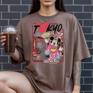 Tokyo Disneyland Shirt, Minnie Mouse Kimono T-Shirt, Tokyo Japan Disney Park Apparel Comfort Colors image 6