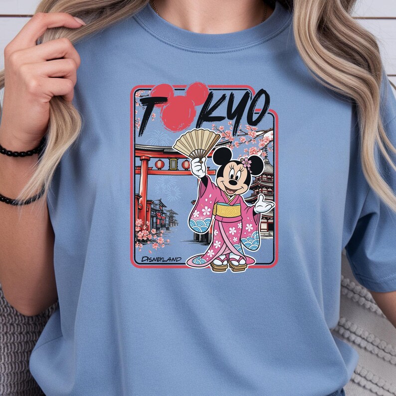 Tokyo Disneyland Shirt, Minnie Mouse Kimono T-Shirt, Tokyo Japan Disney Park Apparel Comfort Colors image 10