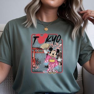 Tokyo Disneyland Shirt, Minnie Mouse Kimono T-Shirt, Tokyo Japan Disney Park Apparel Comfort Colors image 8