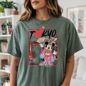 Tokyo Disneyland Shirt, Minnie Mouse Kimono T-Shirt, Tokyo Japan Disney Park Apparel Comfort Colors image 4
