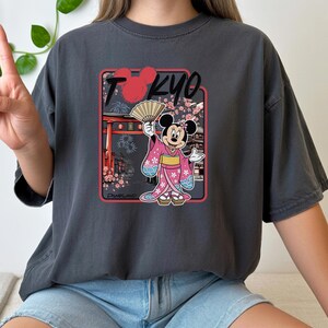 Tokyo Disneyland Shirt, Minnie Mouse Kimono T-Shirt, Tokyo Japan Disney Park Apparel Comfort Colors image 3