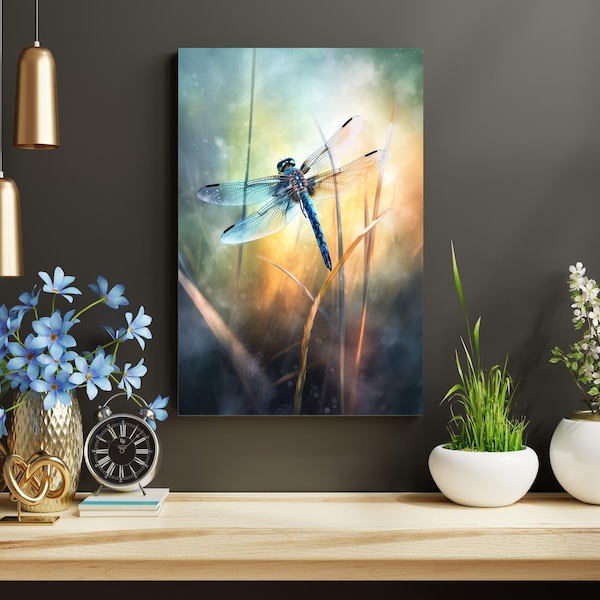 Watercolor dragonfly print  home decor Dragonfly wall art Insect watercolor decor Watercolor insect artwork Watercolor art nature lovers