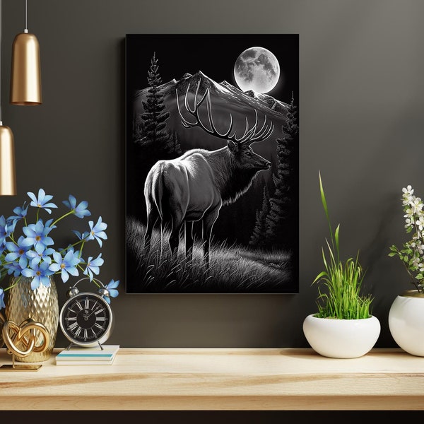 Elk Artwork Etsy