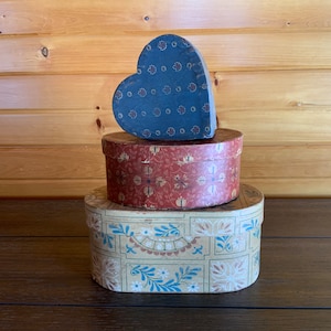 Vintage decorative band boxes set of 3 small storage boxes jewelry trinket box for rustic traditional decor