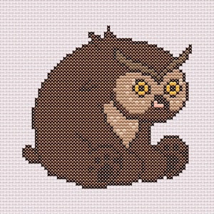 Owlbear cross stitch pattern