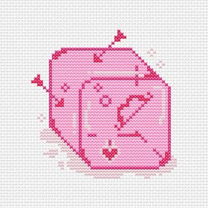 Gelatinous cupid cute cross stitch pattern