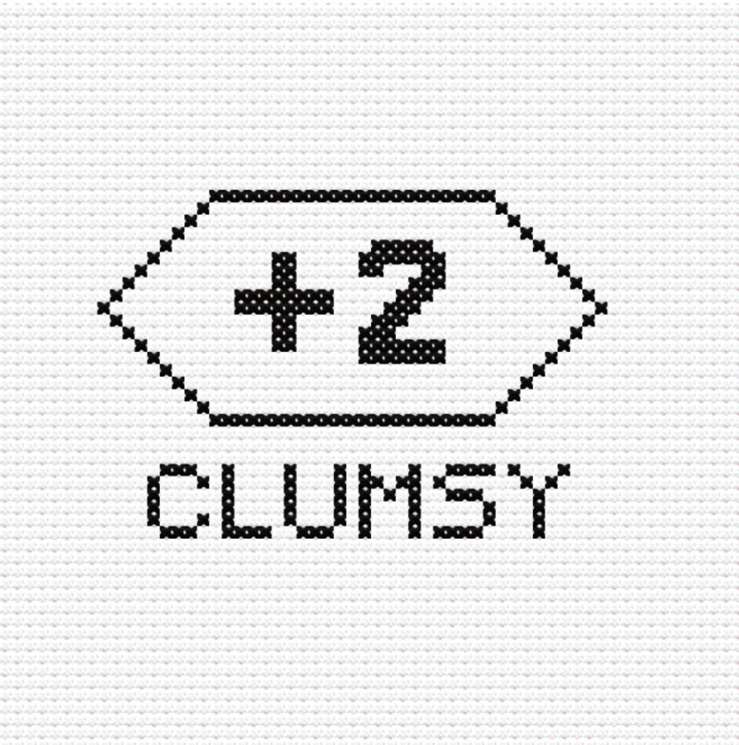 Custom D&D Stat Cross Stitch Pattern Clumsy Cross Stitch Etsy