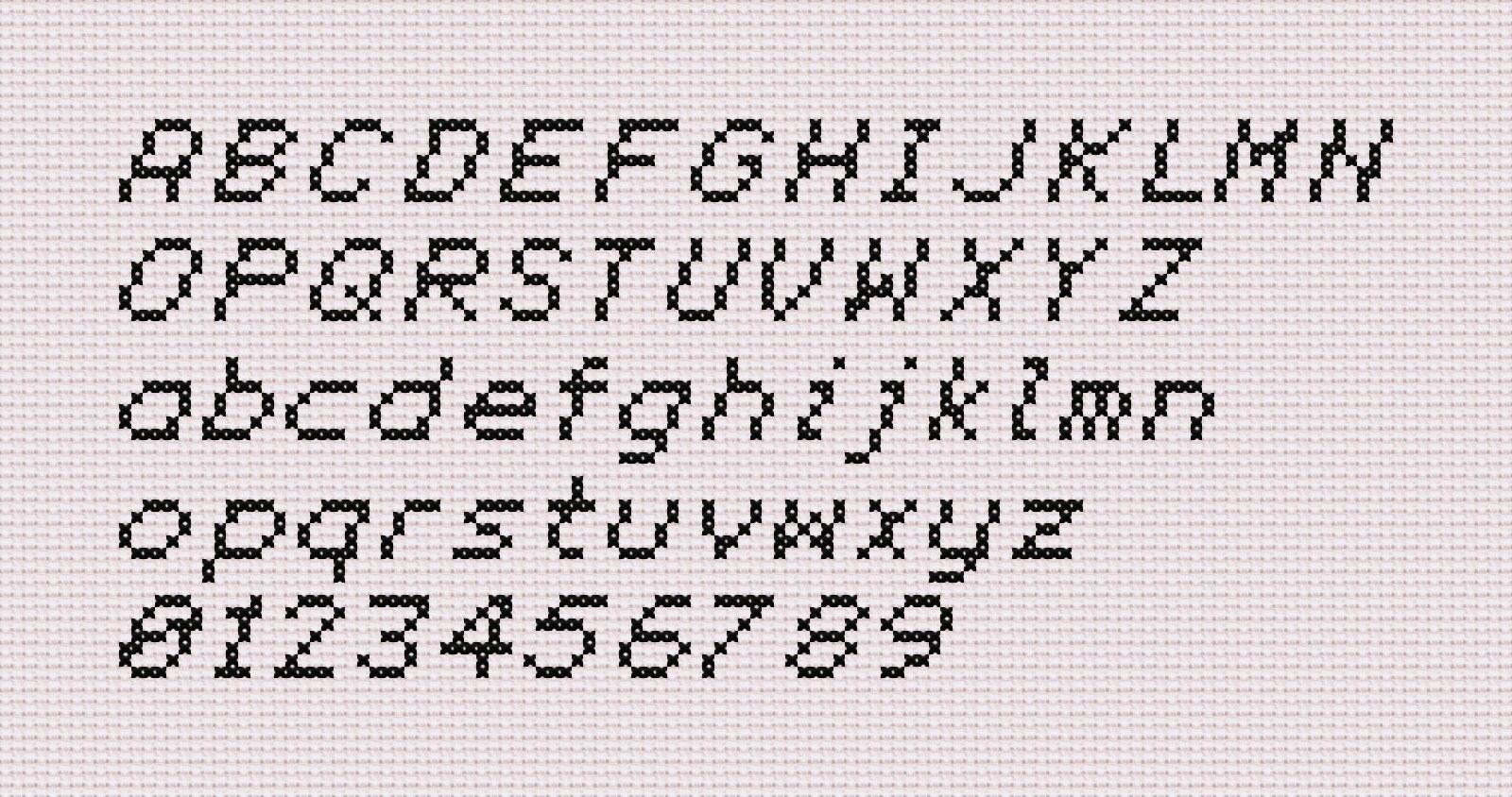 Basic Font Pack Sans Serif Cross Stitch Fonts - Etsy