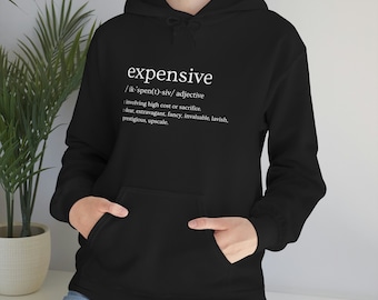 Moletom com capuz de definição cara, camisa engraçada e atrevida