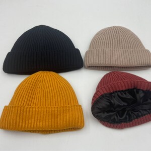 Satin Lined Fisherman Winter Beanie Hat, Docker Men Hat Protect Your ...